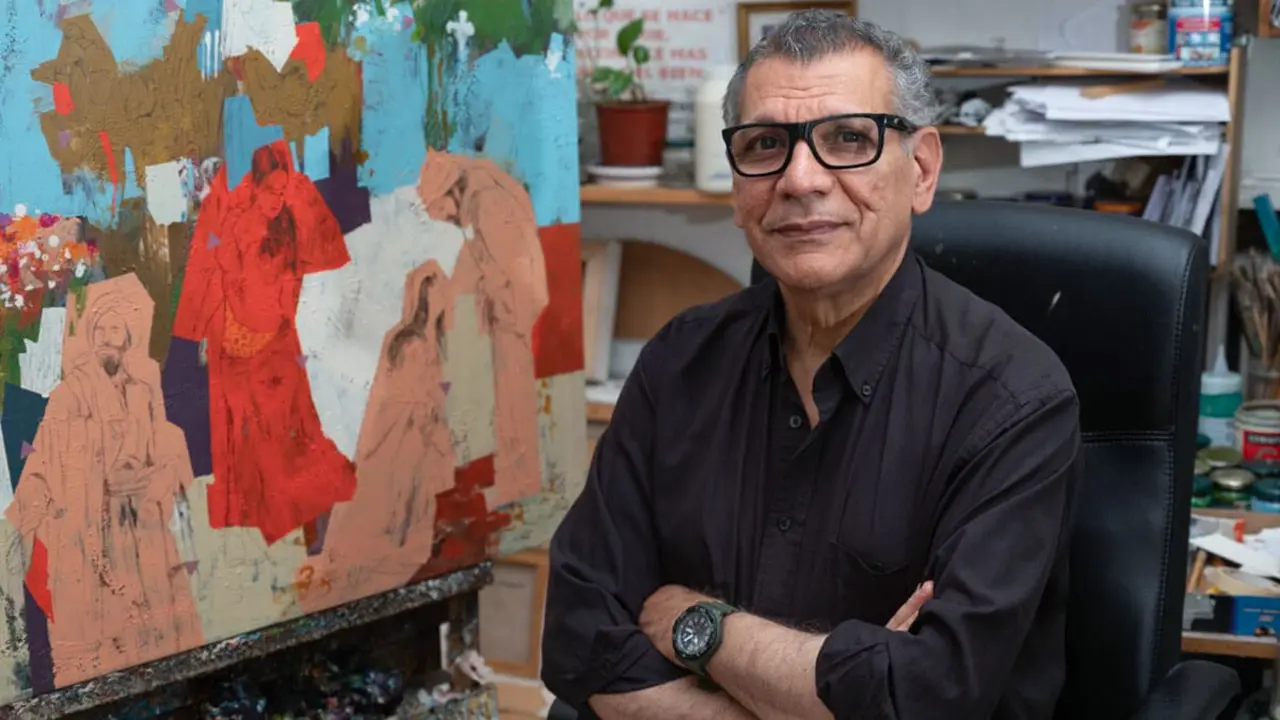 Pintor iraquí Hanoos Hanoos (PHOTO/ATALAYAR)