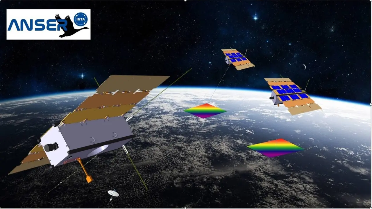 PHOTO/INTA - La constelación de demostración ANSER pretende que sus tres nanosatélites consigan volar en formación a una distancia entre ellos inferior a los 10 kilómetros, para ampliar sus capacidades individuales de observación de la Tierra