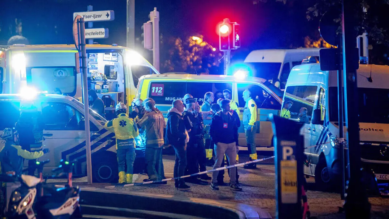 AFP/ HATIM KAGHAT  - Dos personas murieron durante un tiroteo en Bruselas el 16 de octubre de 2023