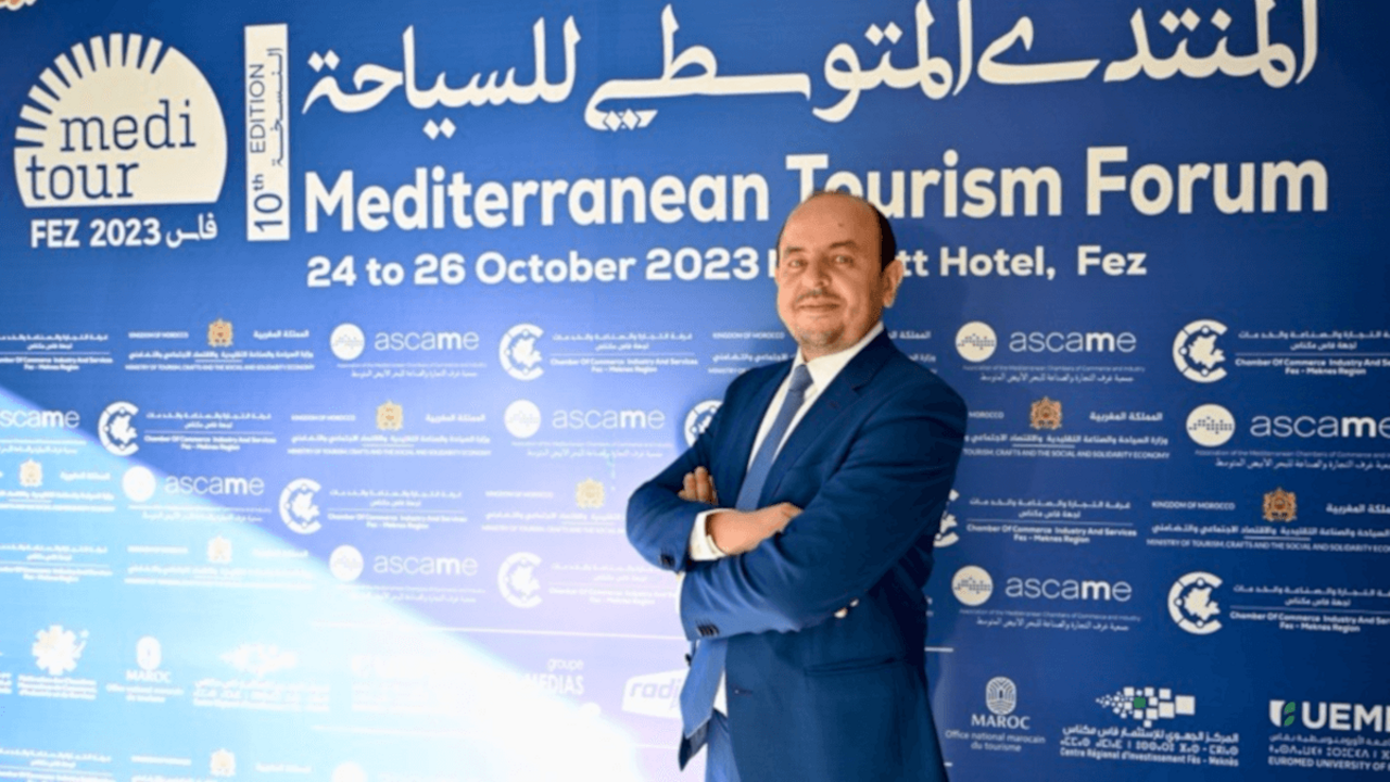 PHOTO/GUILLERMO LÓPEZ - Hamza Ben Abdellah, presidente de la Cámara de Industria, Comercio y Servicios de la región Fez-Meknes
