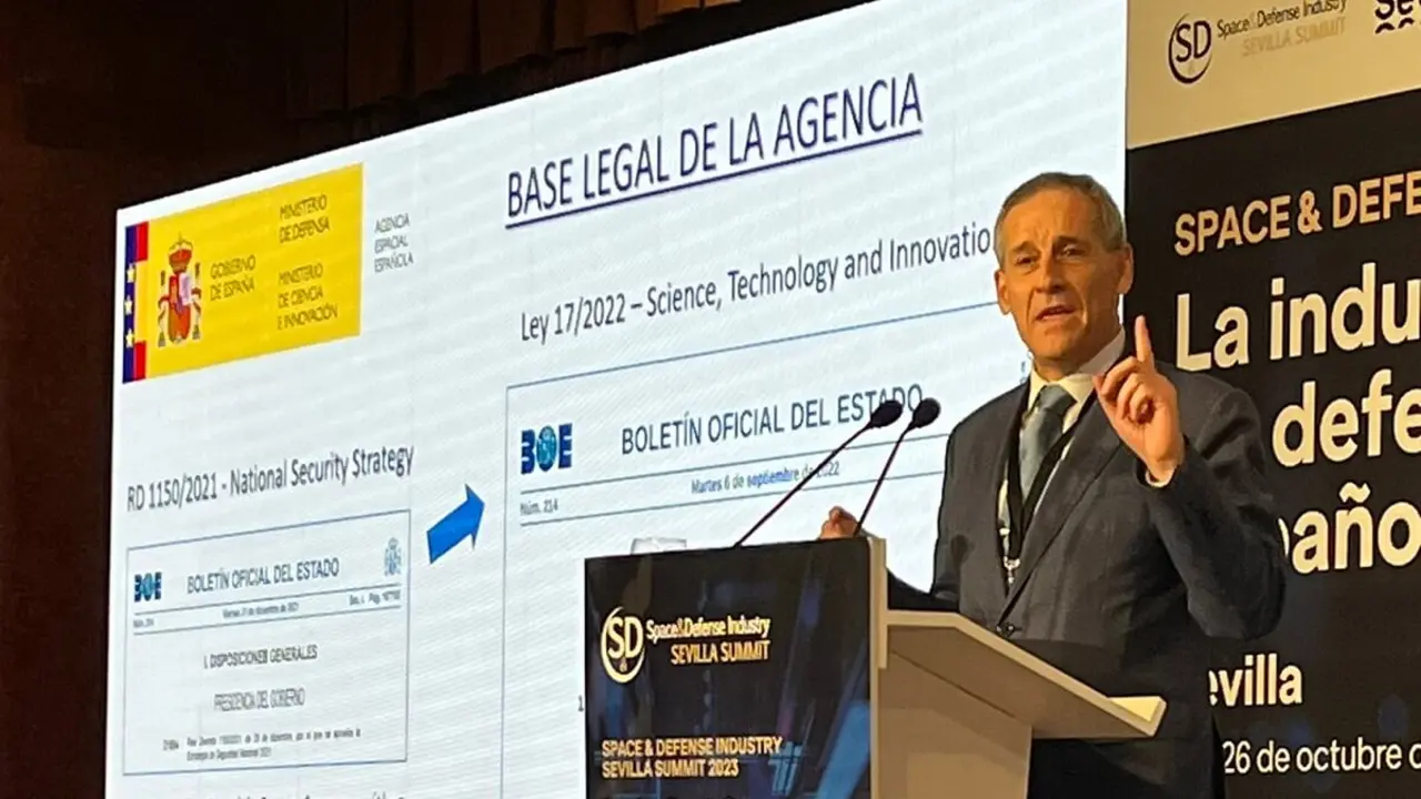 PHOTO/Space&DefenseIndustrySevillaSummit - El director de la AEE, Miguel Belló, reitera que la agencia tiene que ser un comercial de la industria espacial de España en el resto del mundo