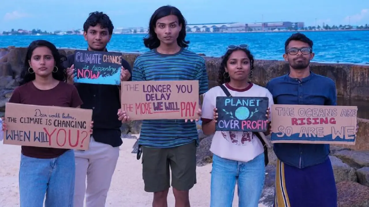 © UNICEF/Pun - Jóvenes activistas del clima en Maldivas destacan mensajes clave e instan a la acción climática
