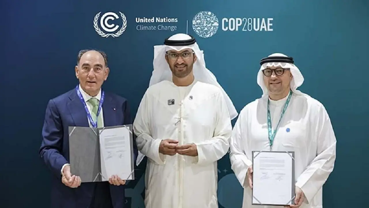 Presidente de Iberdrola, Ignacio Galán con Al Ramahi, Consejero Delegado de Masdar