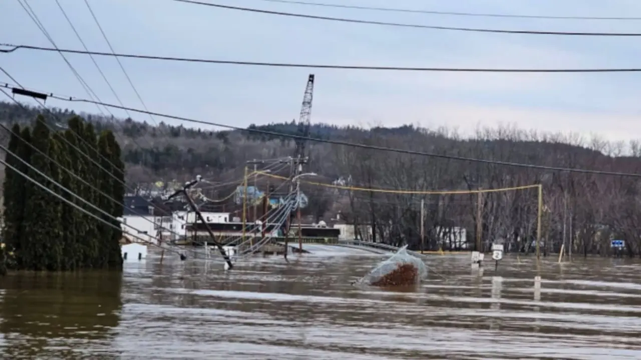 Imagen de las inundaciones en Maine