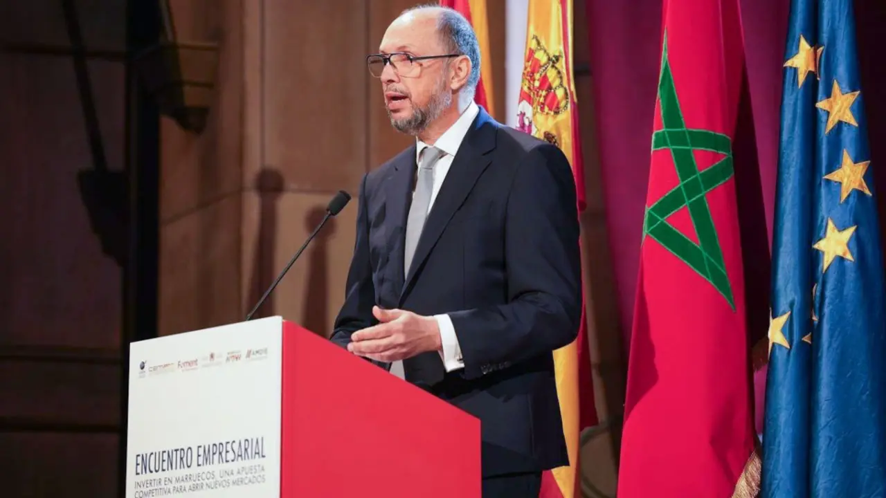 Mohcine Jazouli, ministro delegado del Jefe del Gobierno encargado de la Inversión, la Convergencia y la Evaluación de las Políticas Públicas del Reino de Marruecos - PHOTO/@FomentTreball
