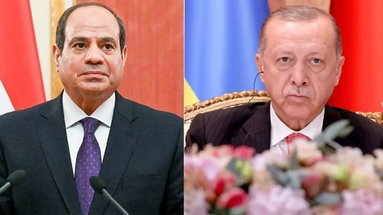 PHOTO/AFP - Combinación del Presidente de Turquía y líder del gobernante Partido de la Justicia y el Desarrollo (AK) Recep Tayyip Erdogan y del presidente egipcio Abdel Fattah al-Sisi