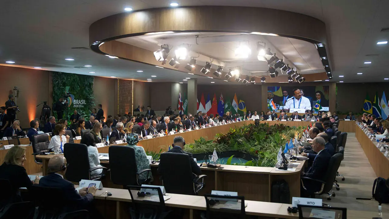 Vista general de la reunión de ministros de Relaciones Exteriores del G20 en Río de Janeiro, Brasil, tomada el 21 de febrero de 2024 - AFP/MAURO PIMENTEL