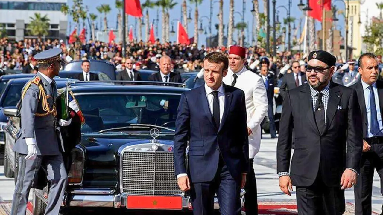 Emmanuel Macron y Mohamed VI - PHOTO/FILE