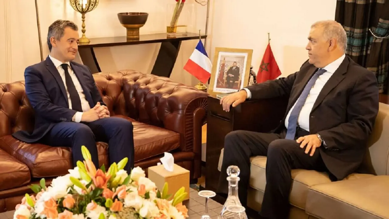 Gérald Darmanin y Abdelaoafi Laftit - PHOTO/FADEL SENNA/AFP