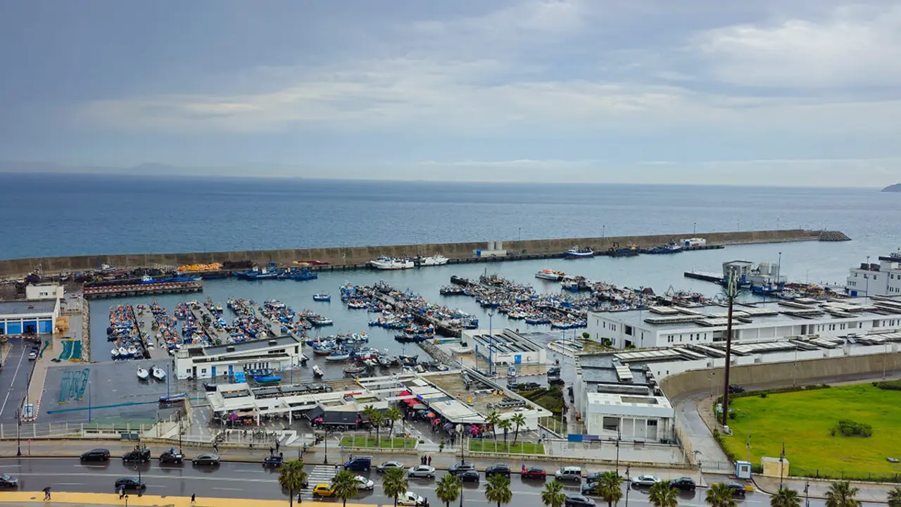 Vista aérea del puerto pesquero de Tánger, Marruecos <strong>- PHOTO/ATALAYAR</strong>
