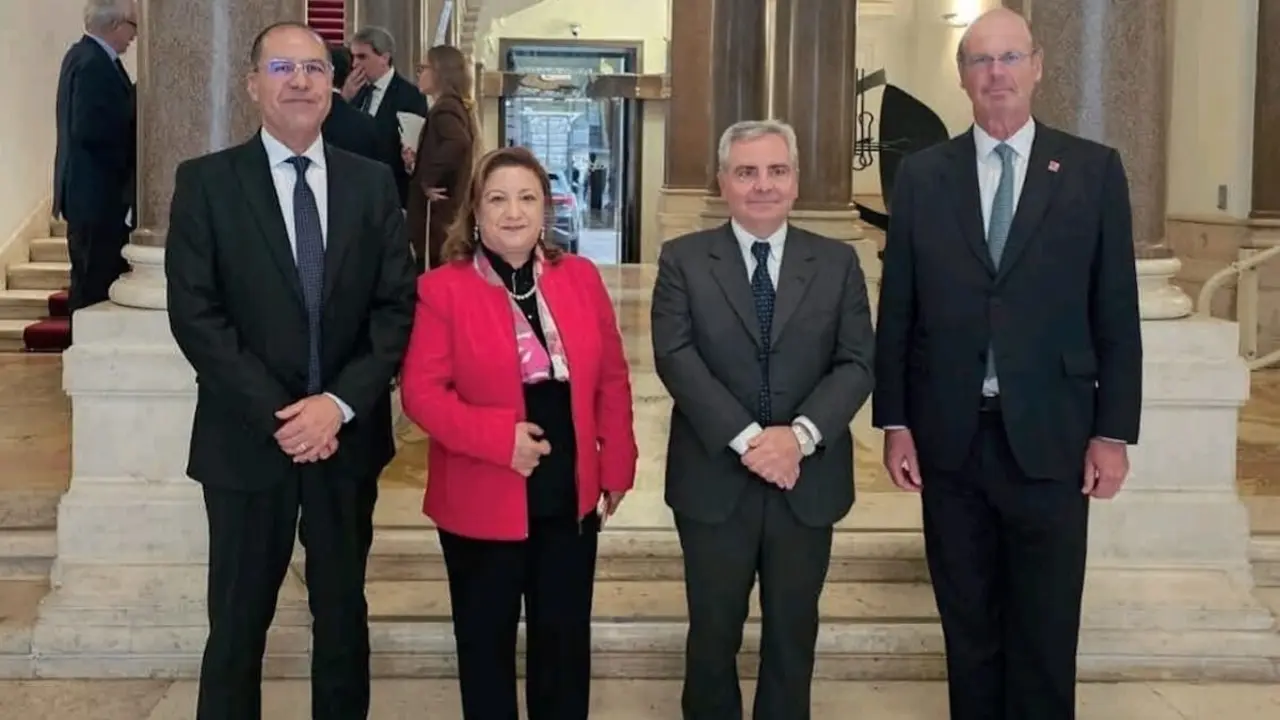 Los directores generales de las Cajas de Depósito de Marruecos, Khalid Safir, Francia, Eric Lombard, Italia, Dario Scannapiecco, y Túnez, Nejia Gharbi, se reunieron en Roma el jueves 2 de mayo&nbsp;