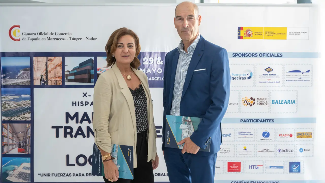 Rocío García-Delgado Coronel y Francisco Piñero Parra del Consorcio Zona Franca de Cádiz - PHOTO/ATALAYAR