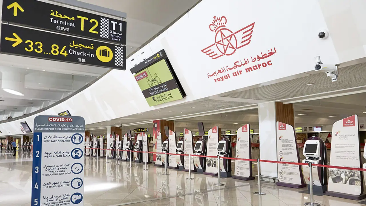 Vestíbulo del aeropuerto Mohamed V en Casablanca - PHOTO/AP