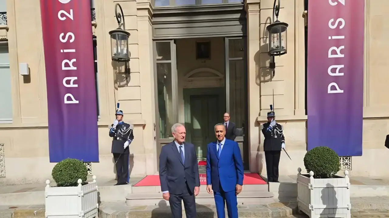 Abdellatif Hammouchi, director general de la unidad DGSN-DGST, en visita de trabajo a Francia, tras su reunión con Fréderic Veaux, director general de la Policía Nacional Francesa (DGPN), en París, el 28 de junio de 2024 - PHOTO/CEDIDA