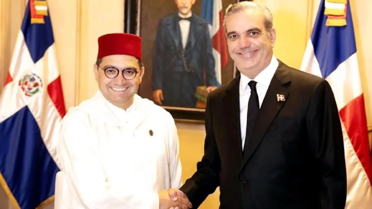 Nasser Bourita y Luis Abinader - PHOTO/X/MAROC DIPLOMATIE/@MarocDiplomatie