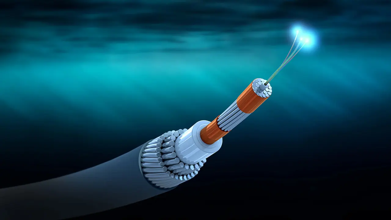 Sección transversal de un cable submarino de comunicaciones - Ilustración 3d - <a href="https://depositphotos.com/es/?/">Depositphotos</a>