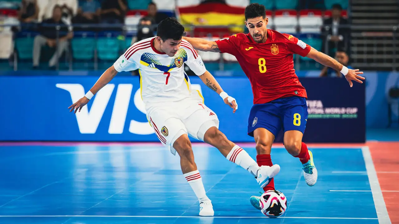 <p>Venezuela eliminó a España del Mundial de fútbol sala que se celebra en Uzbekistán - PHOTO/@SEFutbol&nbsp;</p>
