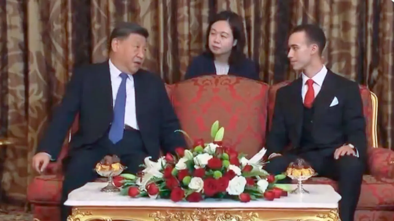 El príncipe heredero Moulay Hassan junto al presidente de la República Popular China, Xi Jinping - PHOTO/MAP
