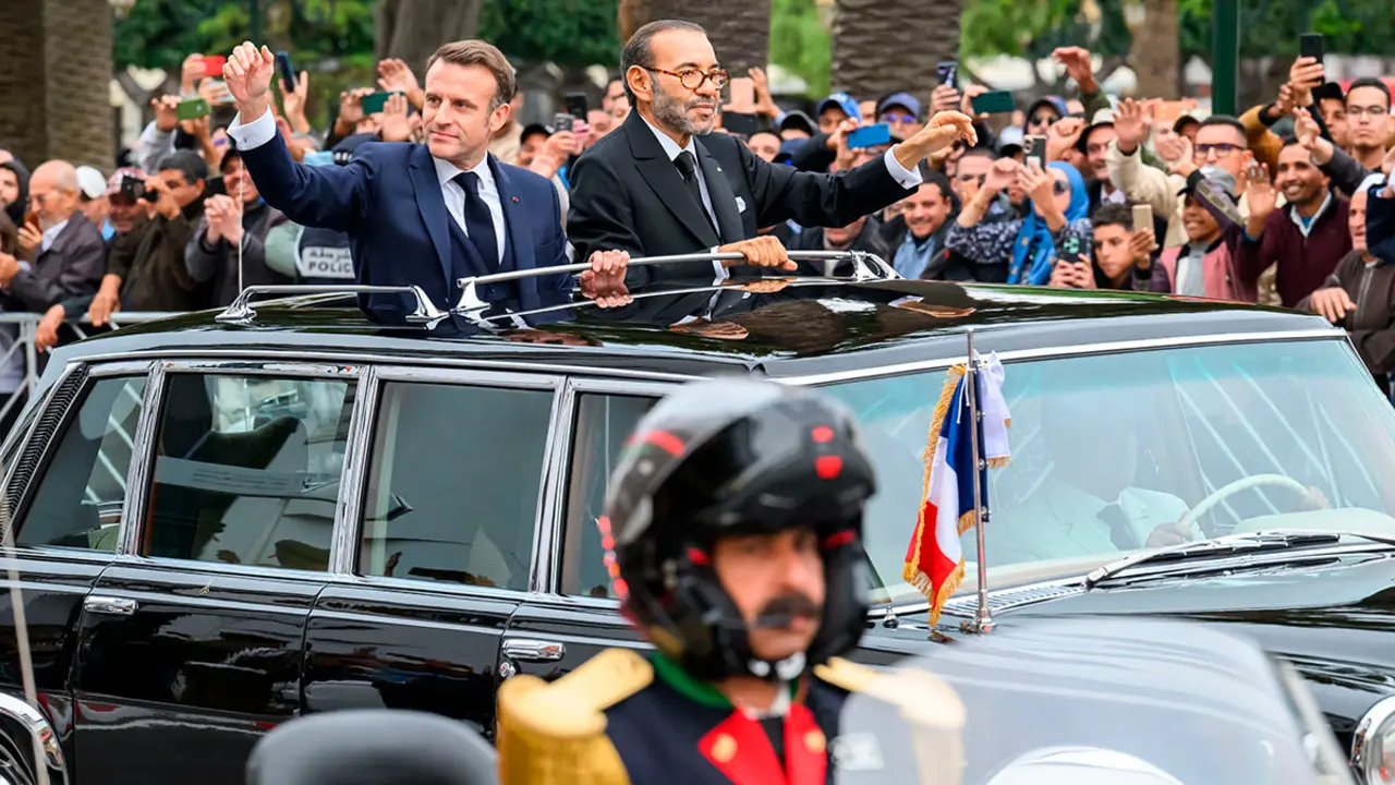 Emmanuel Macron y Mohamed VI - PHOTO/MAP