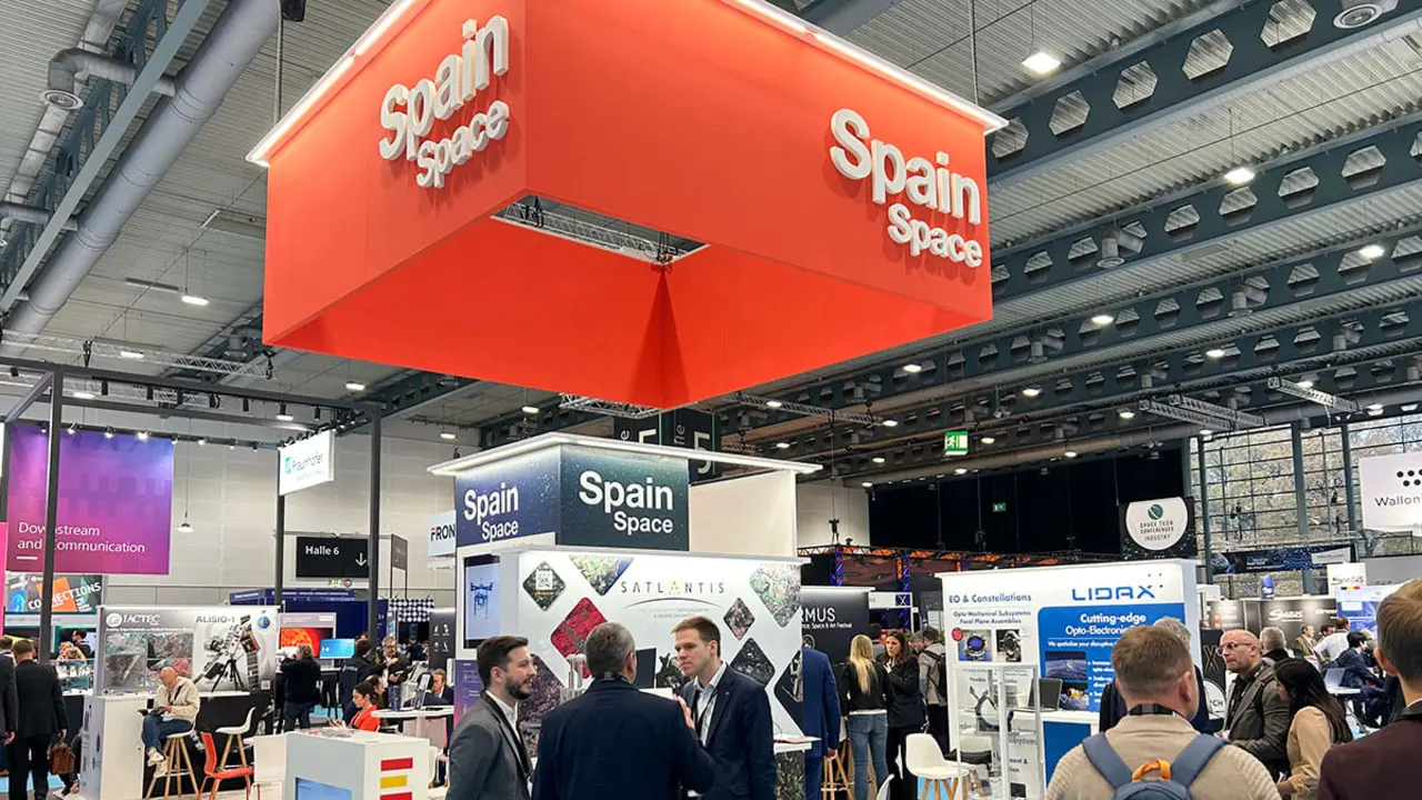 Más de 30 empresas y startups españolas en el pabellón de España del Space Tech Expo Europe, la feria celebrada en Bremen a la que acudieron alrededor de 700 compañías de la cadena de suministros del sector europeo -&nbsp;PHOTO/ICEX