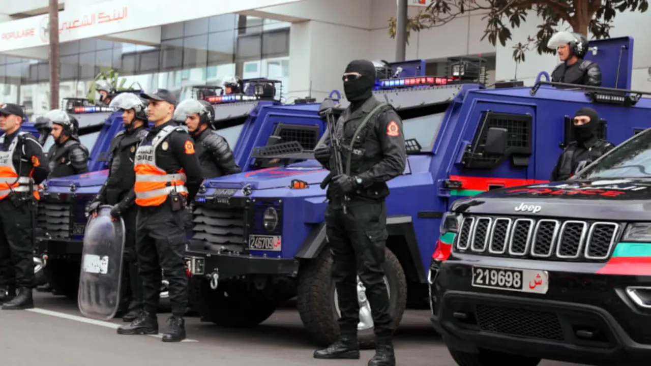Patrullas de policía antiterrorista en Marruecos pertenecientes a la Dirección General de Vigilancia Territorial (DGST) - PHOTO/@DGSN_MAROC