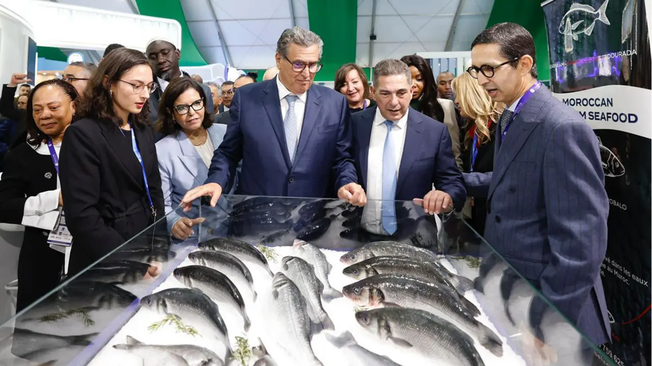 Aziz Akhannouch en el Salón Halieutis