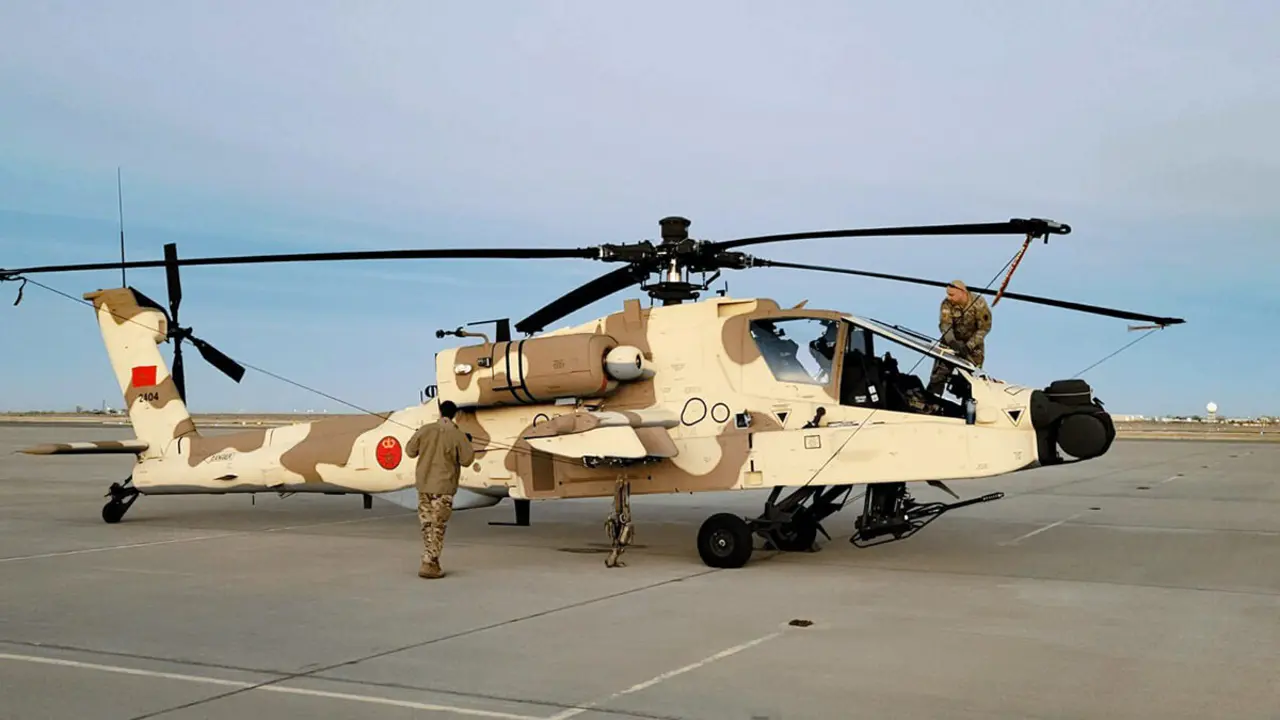 Imágenes de algunos de los primeros seis helicópteros Apache marroquíes - PHOTO/ @FAR_MAROC