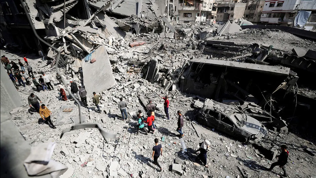 Resultado de un ataque israelí contra un edificio en Jabalia, en el norte de la Franja de Gaza, el 18 de marzo de 2025 - REUTERS/ MAHMOUD ISSA