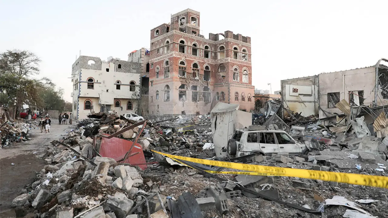 <p>Lugar de los ataques estadounidenses en Saná, Yemen, el 20 de marzo de 2025 - REUTERS/ KHALED ABDULLAH</p>
