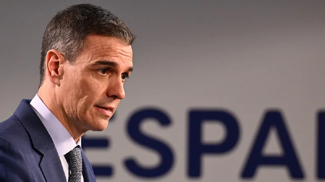 En su comparecencia ante la prensa tras el Consejo Europeo del 20 de marzo en Bruselas, el presidente Sánchez volvió a reiterar que la palabra rearmar no es de su agrado -&nbsp;PHOTO/Pool Moncloa-Borja Puig de la Bellacasa-Pool UE