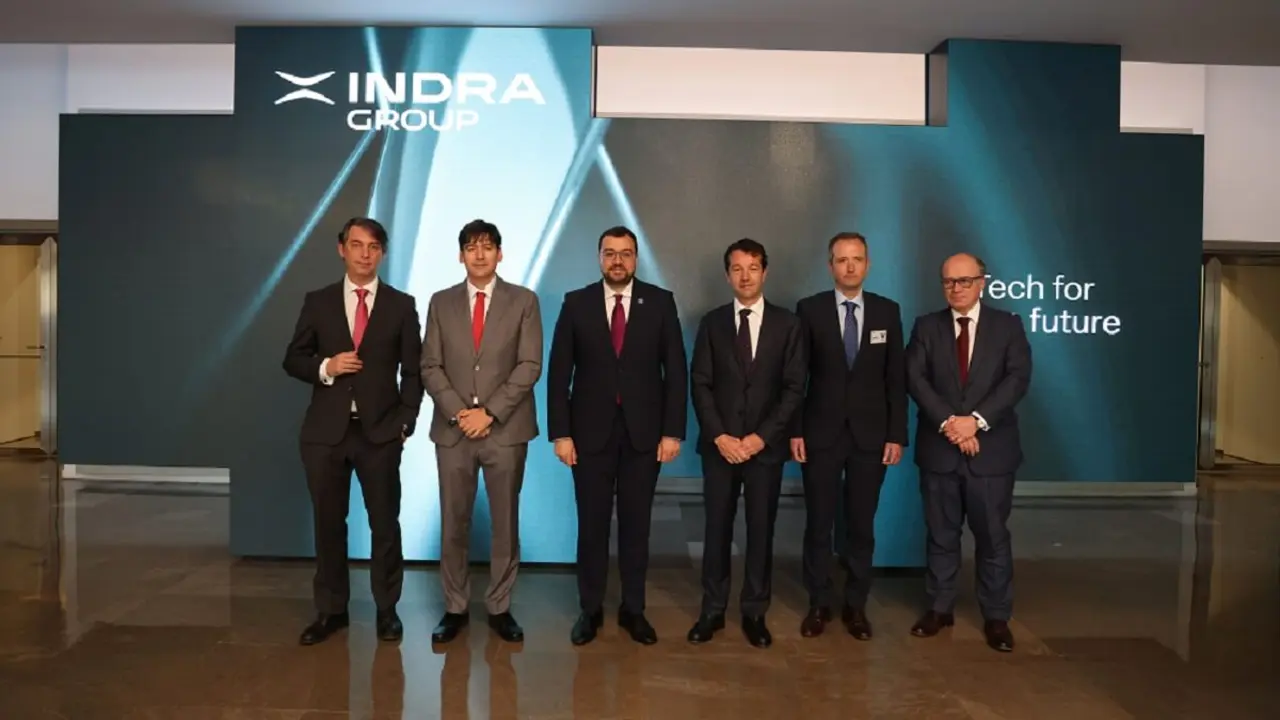 Visita del presidente de Asturias a la sede de Indra Group