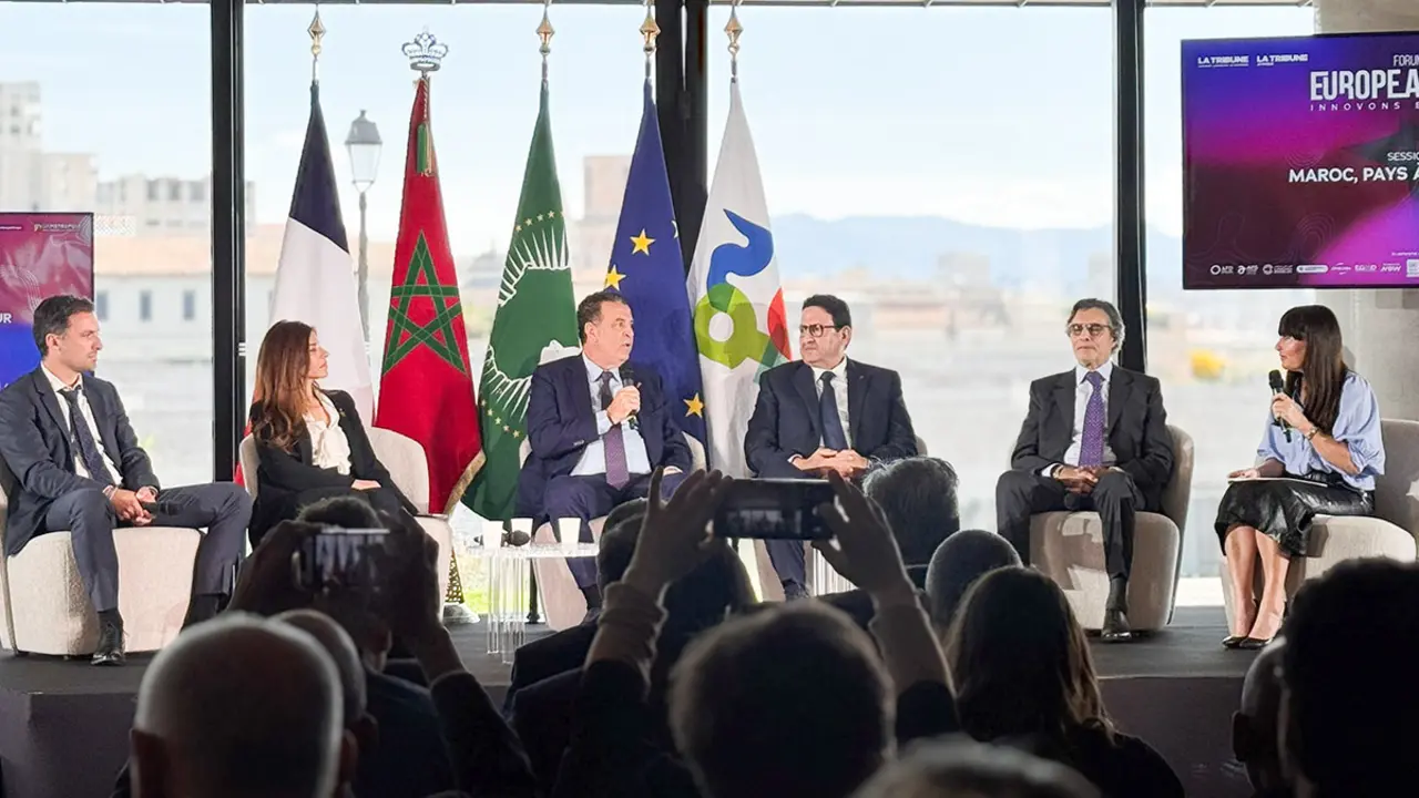 Presidente de la Confederación General de Empresas de Marruecos (CGEM), Chakib Alj durante la IV edición del Foro Europa-África, celebrado en el Palais du Pharo de Marsella - PHOTO/CGEM