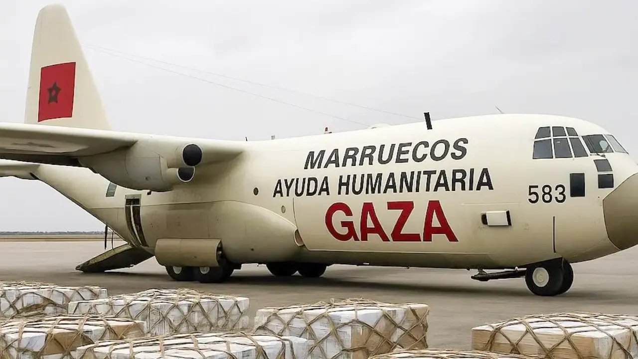 El rey Mohamed VI anunció el envío de ayuda humanitaria a Gaza -PHOTO/IMAGEN GENERADA POR INTELIGENCIA ARTIFICIAL