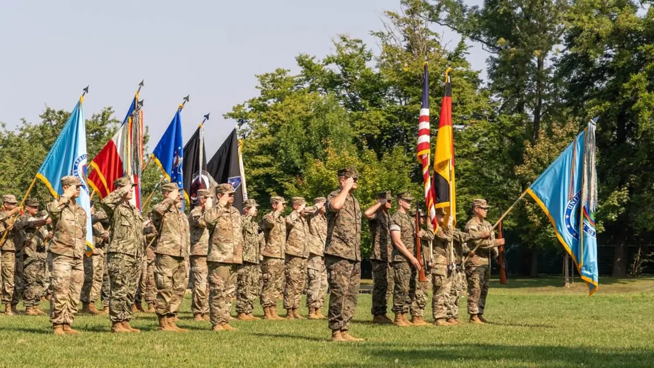 Ceremonia de traspaso de poderes del mando de Africom, celebrada en su sede de Stuttgart (Alemania) el 15 de agosto de 2025 - PHOTO/U. S. Africa Command Public Affairs