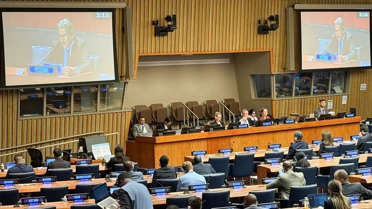 Intervenci&oacute;n de Hach Ahmed Bericalla primer secretario del Movimiento Saharauis por la Paz (MSP) durante la Cuarta Comisi&oacute;n de la Organizaci&oacute;n de las Naciones Unidas - PHOTO/ATALAYAR