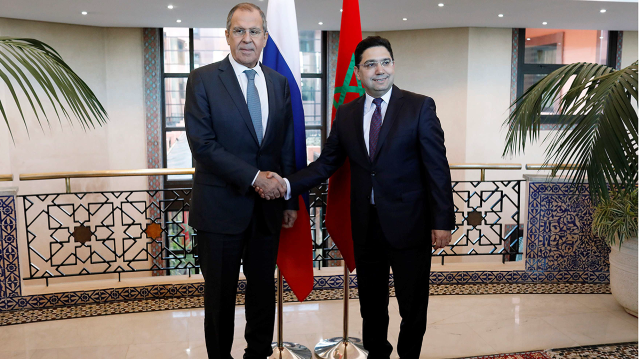 <p>El ministro de Asuntos Exteriores de Marruecos, Nasser Bourita, se re&uacute;ne con su hom&oacute;logo ruso, Sergei Lavrov, en la capital de Marruecos, Rabat, el 25 de enero de 2019 - PHOTO/ MAP&nbsp;</p>
