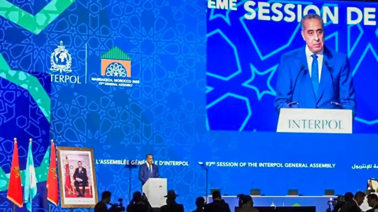 Abdellatif Hammouchi,&nbsp;director general de la Seguridad Nacional y Vigilancia Territorial (DGST-DGSN) durante la 93&ordf; Asamblea de la Interpol en Marrakech, Marruecos