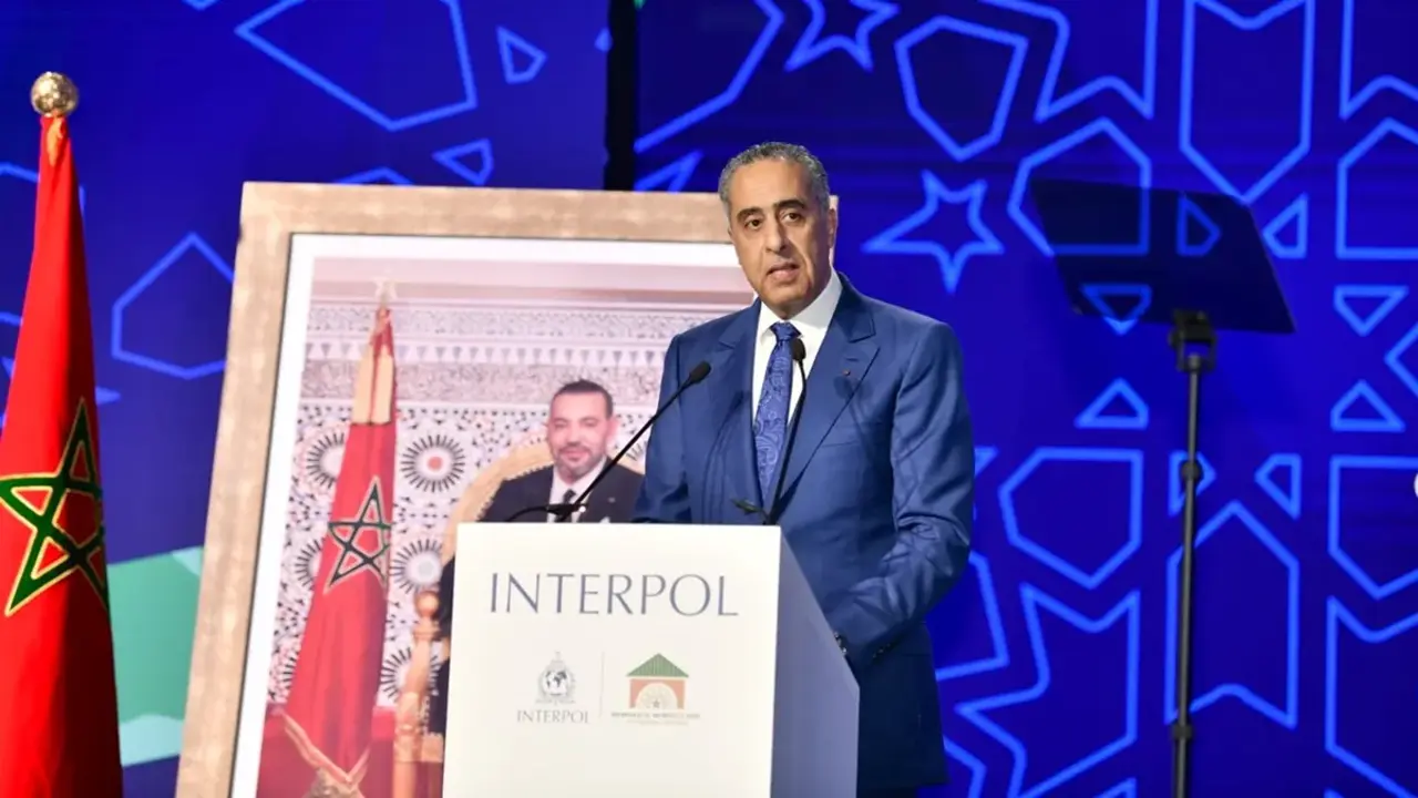Abdellatif Hammouchi, director general de Seguridad Nacional y Vigilancia Territorial (DGSN-DGST) durante la&nbsp;93&ordf; Asamblea General de INTERPOL celebrada en Marrakech, Marruecos del 24 al 27 de noviembre - PHOTO/DGSN_MAROC