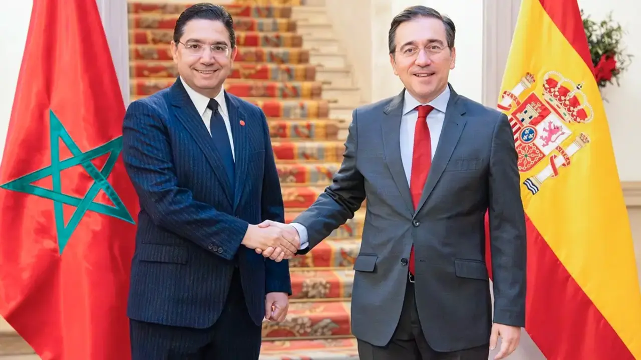 Nasser Bourita, ministro de Asuntos Exteriores de Marruecos, y Jos&eacute; Manuel Albares, ministro de Asuntos Exteriores de Espa&ntilde;a - PHOTO/MINISTERIO DE ASUNTOS EXTERIORES DE ESPA&Ntilde;A