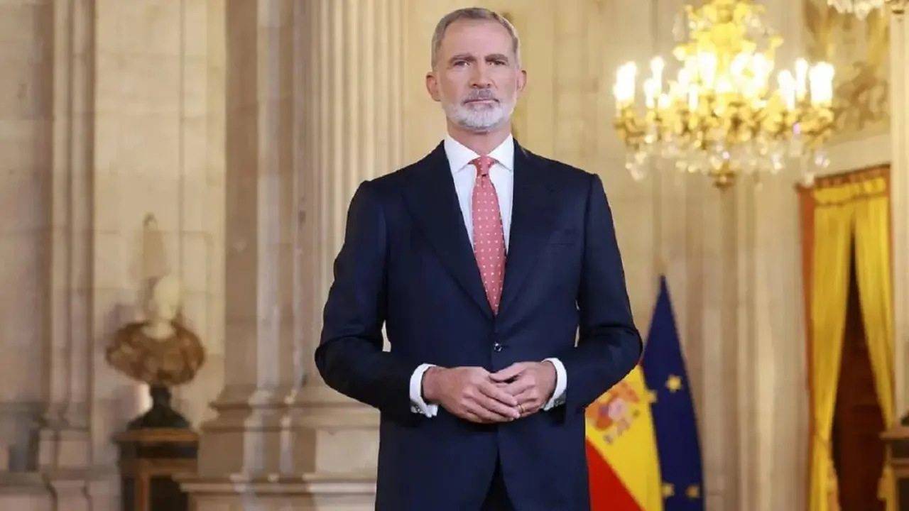 El rey Felipe VI durante su mensaje de Navidad 2025 - @Casa de S.M. el Rey