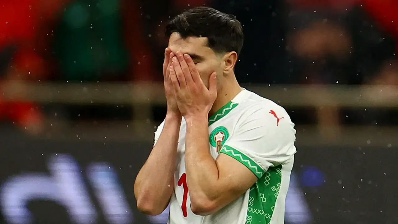 <p>El marroqu&iacute; Brahim D&iacute;az abatido - REUTERS/ SIPHIWE SIBEKO&nbsp;</p>
