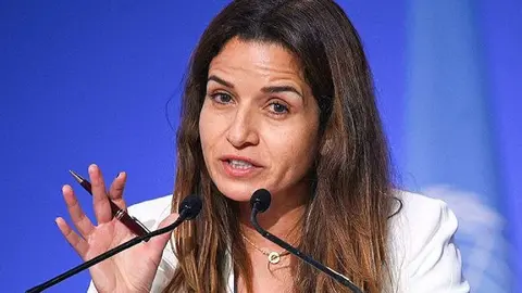 AFP/DANIEL LEAL-OLIVAS - La ministra marroquí de Transición Energética y Desarrollo Sostenible, Leila Benali