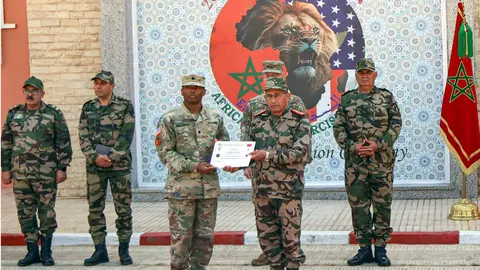 Ejercicios militares African Lion 2024 - PHOTO/X/@FAR_Maroc_