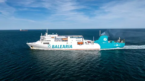 Ferry de la compañía Baleària en medio del Mediterráneo dirección Marruecos -PHOTO/BALEÀRIA
