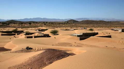 Casas abandonadas en el pueblo omaní de Wadi al-Murr, a unos 400 km (250 millas) al suroeste de la capital, Mascate - AFP/ MOHAMMED MAHJOUB