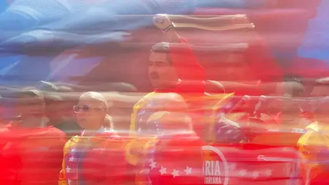 El presidente de Venezuela, Nicolás Maduro, y su esposa,&nbsp;Cilia&nbsp;Flores, asisten a un evento en Caracas, Venezuela, el 29 de febrero de 2024 - REUTERS/ LEONARDO FERNÁNDEZ VILORIA
