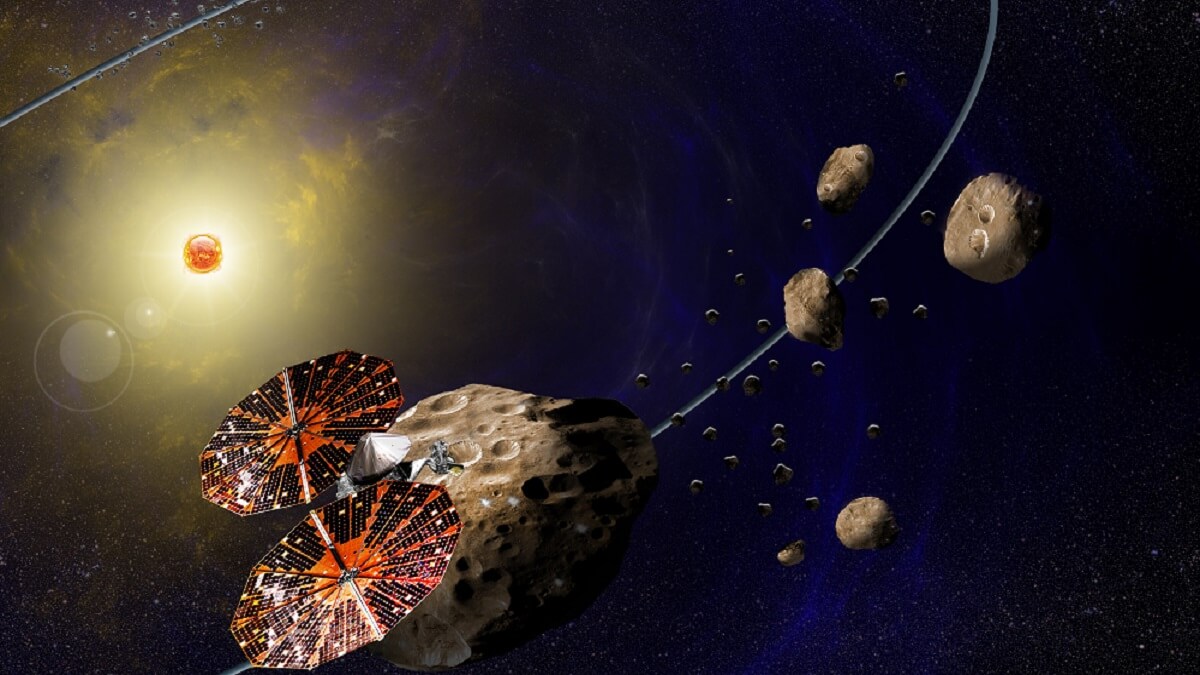 PHOTO/Southwest Research Institute - La forma exterior de MBR Explorer es semejante a la sonda Lucy de la NASA, en órbita desde octubre de 2021 para estudiar los asteroides “troyanos” de Júpiter