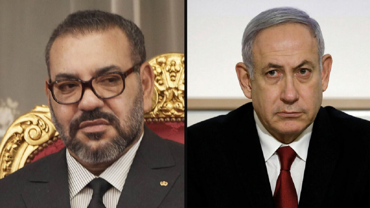 PHOTO/ARCHIVO - Mohamed VI y Benjamín Netanyahu