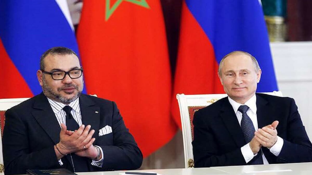 PHOTO/FILE - Mohamed VI y Vladimir Putin