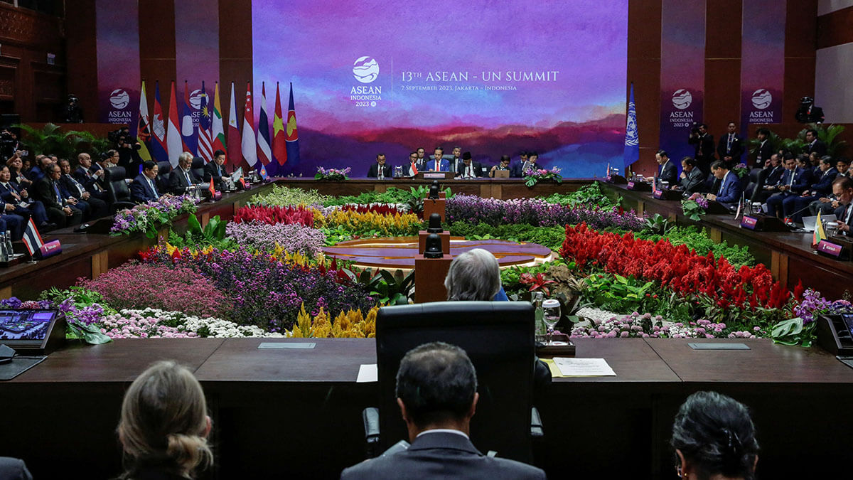 REUTERS/ADI WEDA
- Una visión general de la Cumbre ASEAN-ONU como parte de la 43ª Cumbre de la Asociación de Naciones del Sudeste Asiático (ASEAN) en Yakarta, Indonesia, el 7 de septiembre de 2023